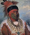 George Catlin Wall Art - White Cloud, Chief of the Iowas